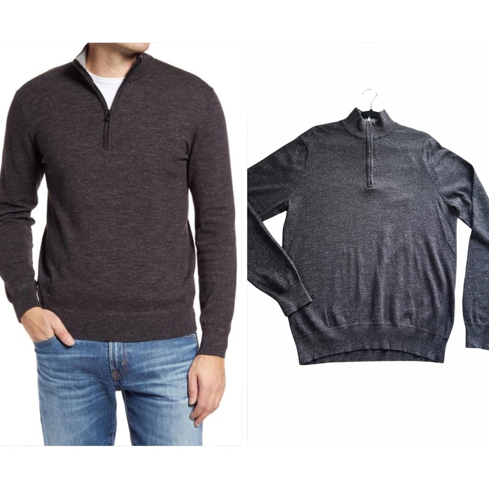 Faherty Dark Gray Men's Sweater